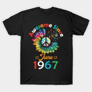 Funny Birthday Quote, Awesome Since June 1967, Retro Birthday T-Shirt